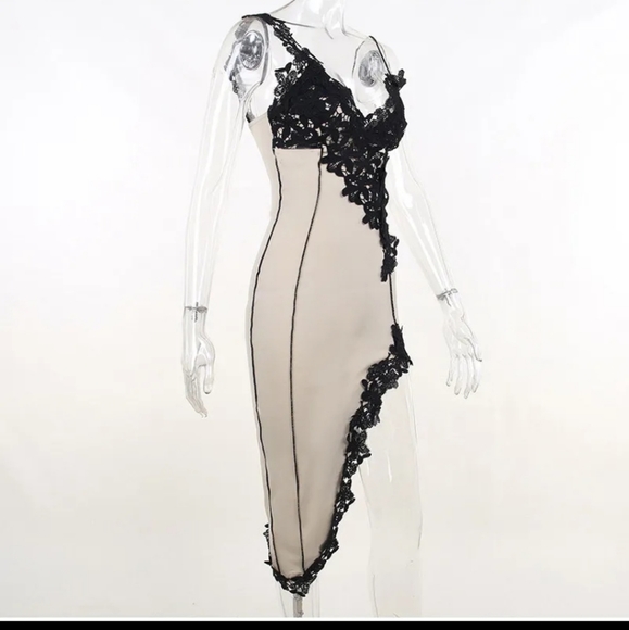 Lace body con slip dress - Picture 7 of 7